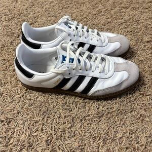 Adidas Samba White and Black Sneakers